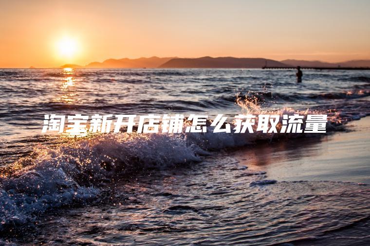 淘宝新开店铺怎么获取流量 淘宝新开店铺怎么获取流量