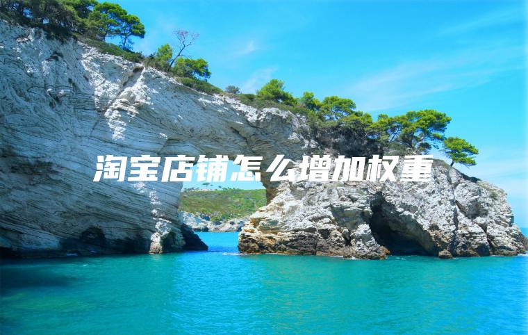 淘宝店铺怎么增加权重