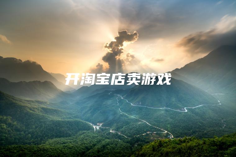 开淘宝店卖游戏