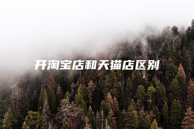 开淘宝店和天猫店区别 开淘宝店和天猫店区别