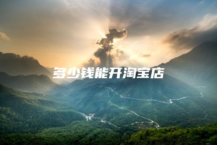 多少钱能开淘宝店 多少钱能开淘宝店
