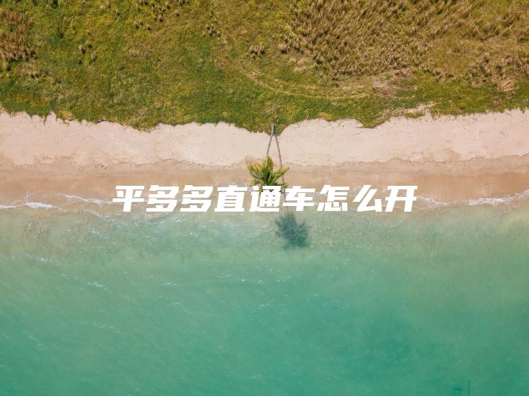 平多多直通车怎么开 平多多直通车怎么开