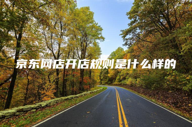 京东网店开店规则是什么样的