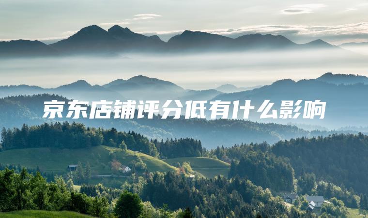 京东店铺评分低有什么影响 京东店铺评分低有什么影响