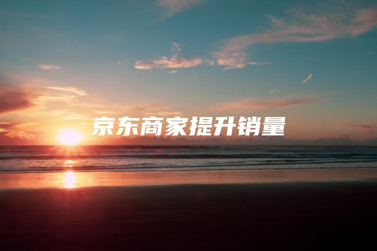 京东商家提升销量