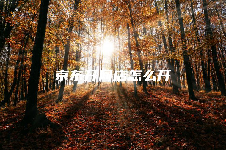 京东开网店怎么开 京东开网店怎么开