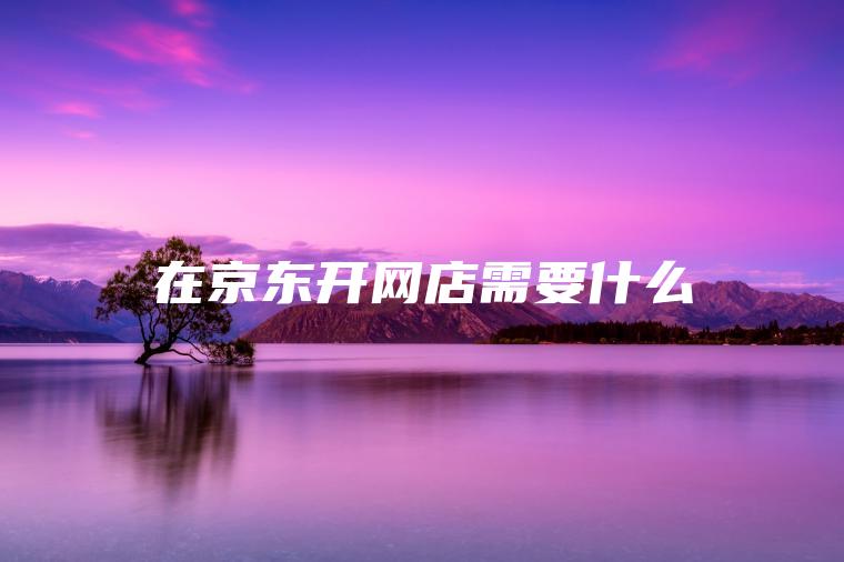 在京东开网店需要什么 在京东开网店需要什么