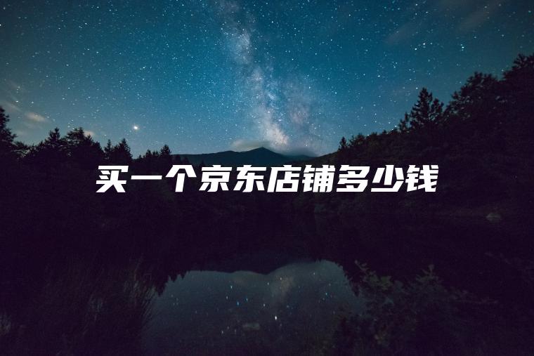 买一个京东店铺多少钱 买一个京东店铺多少钱