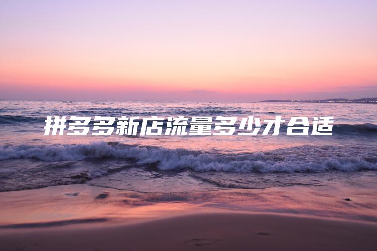 拼多多新店流量多少才合适