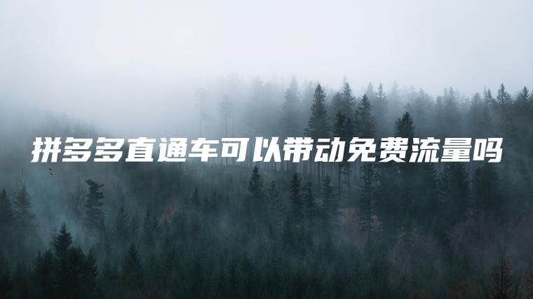 拼多多直通车可以带动免费流量吗