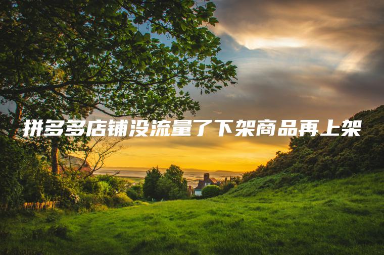 拼多多店铺没流量了下架商品再上架 拼多多店铺没流量了下架商品再上架