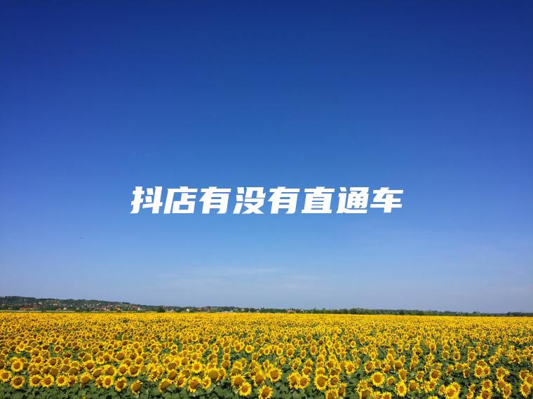 抖店有没有直通车