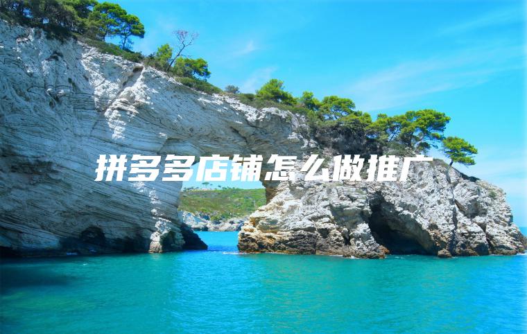 拼多多店铺怎么做推广