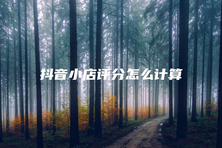 抖音小店评分怎么计算