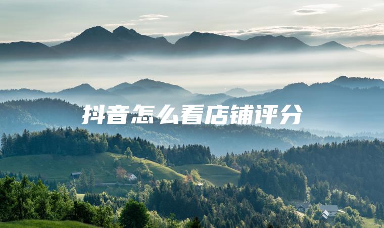 抖音怎么看店铺评分