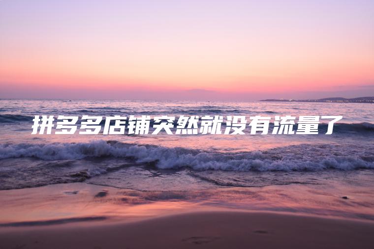 拼多多店铺突然就没有流量了 拼多多店铺突然就没有流量了