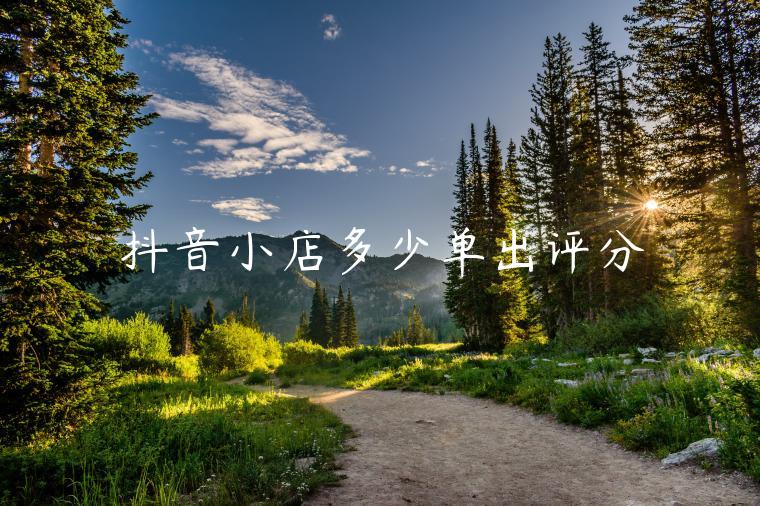 抖音小店多少单出评分