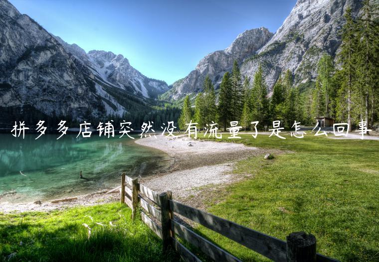 拼多多店铺突然没有流量了是怎么回事