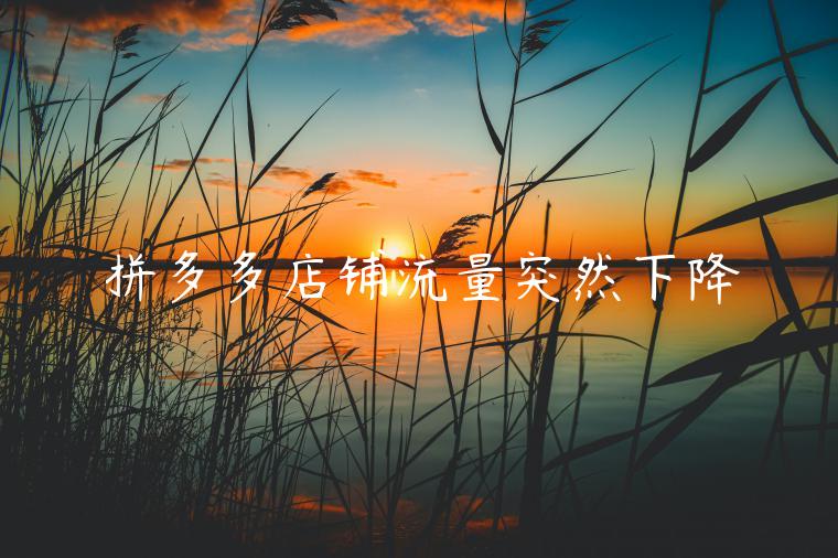 拼多多店铺流量突然下降