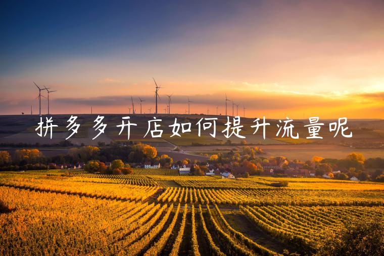 拼多多开店如何提升流量呢