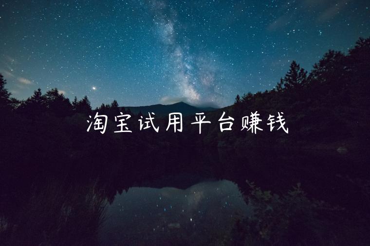 淘宝试用平台赚钱