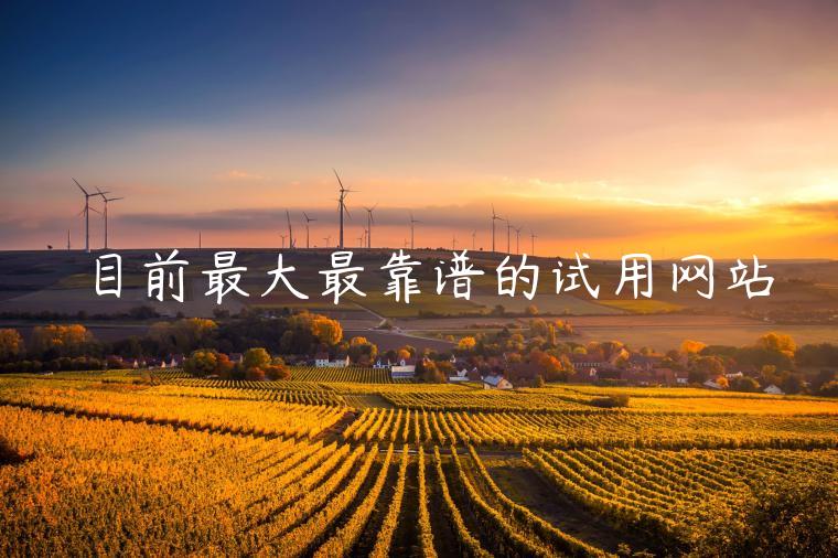 目前最大最靠谱的试用网站 目前最大最靠谱的试用网站