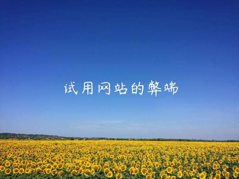 试用网站的弊端 试用网站的弊端