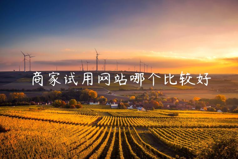 商家试用网站哪个比较好