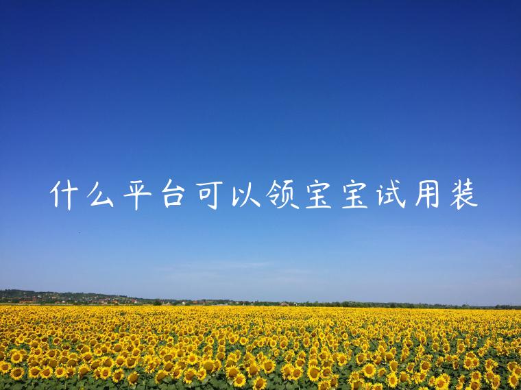 什么平台可以领宝宝试用装