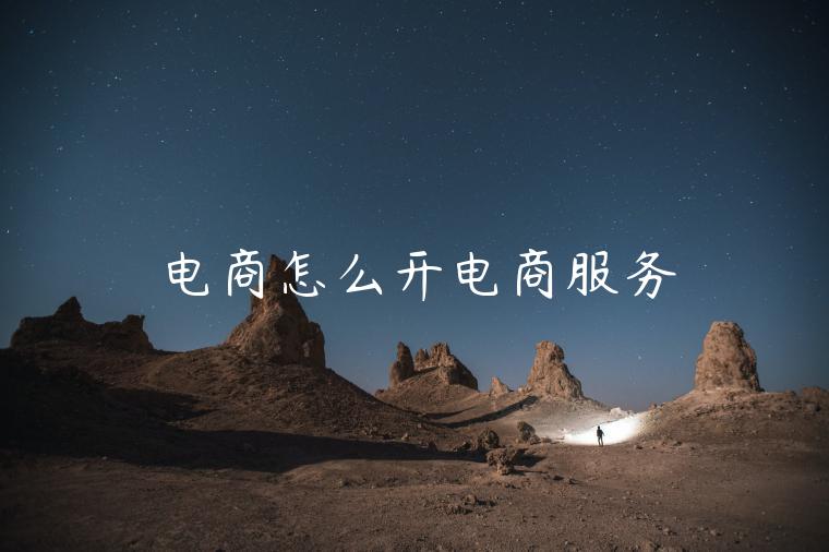 电商怎么开电商服务