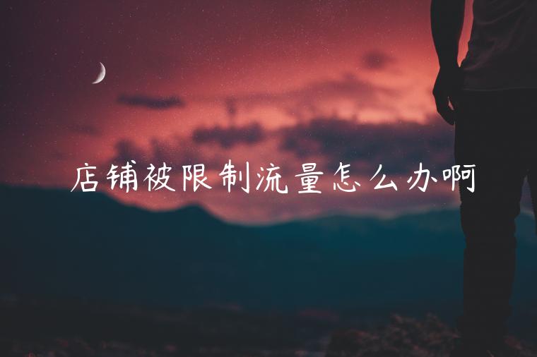 店铺被限制流量怎么办啊
