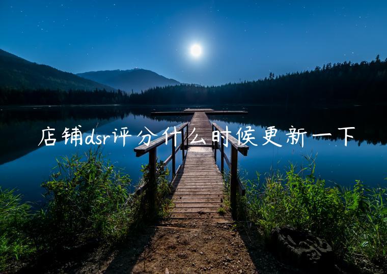 店铺dsr评分什么时候更新一下