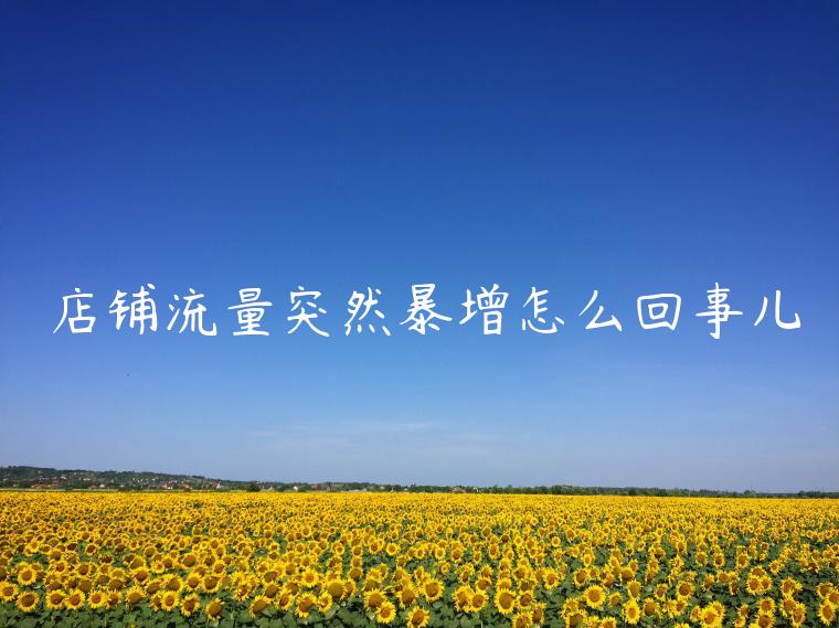 店铺流量突然暴增怎么回事儿