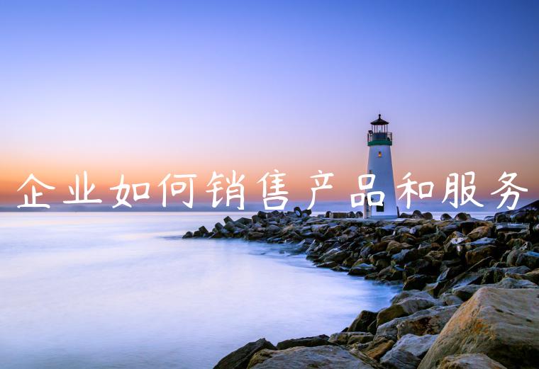 企业如何销售产品和服务