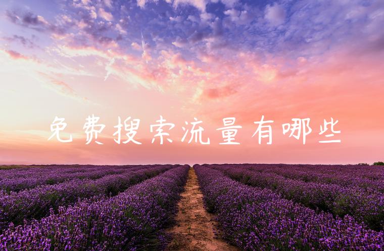 免费搜索流量有哪些 免费搜索流量有哪些
