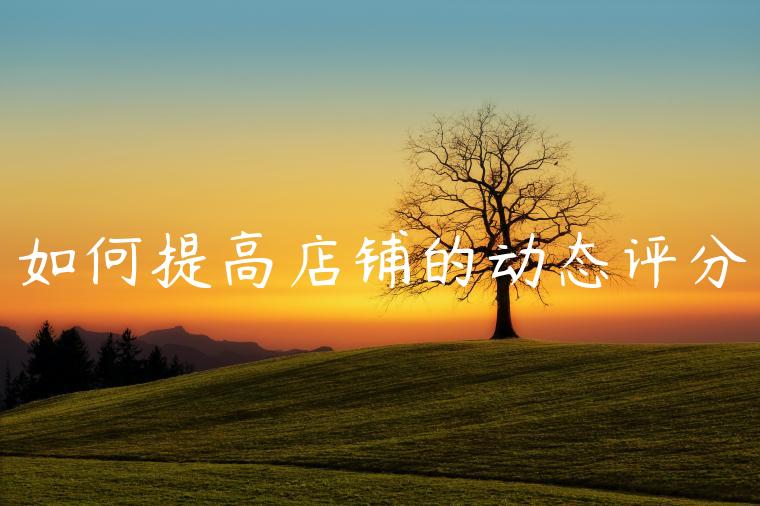 如何提高店铺的动态评分 如何提高店铺的动态评分