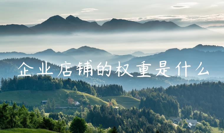 企业店铺的权重是什么 企业店铺的权重是什么