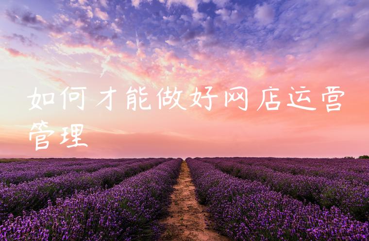 如何才能做好网店运营管理