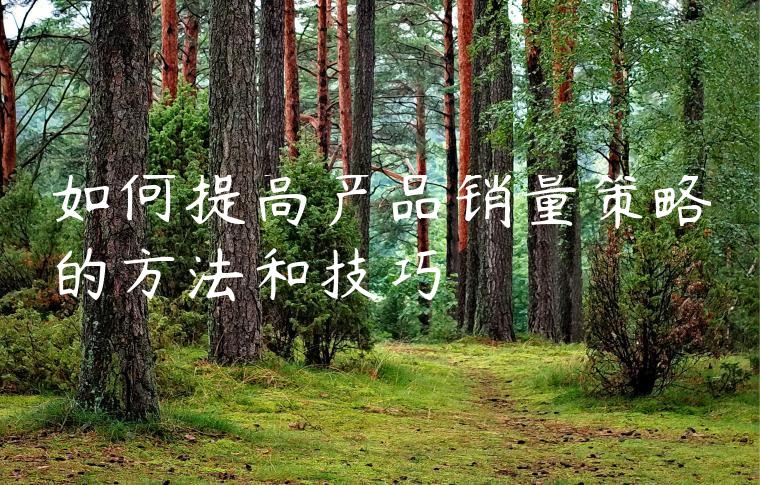 如何提高产品销量策略的方法和技巧 如何提高产品销量策略的方法和技巧
