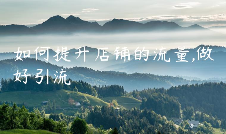 如何提升店铺的流量,做好引流 如何提升店铺的流量,做好引流