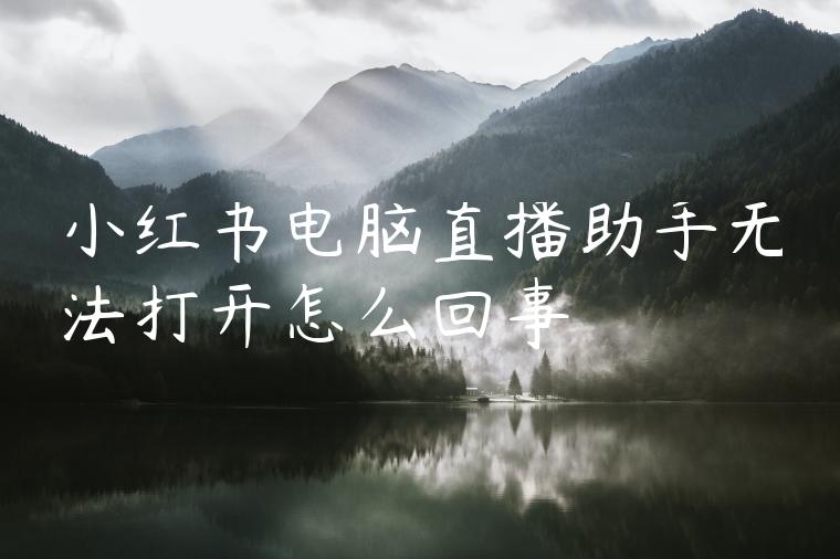 小红书电脑直播助手无法打开怎么回事 小红书电脑直播助手无法打开怎么回事