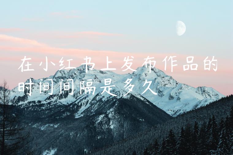 在小红书上发布作品的时间间隔是多久 在小红书上发布作品的时间间隔是多久
