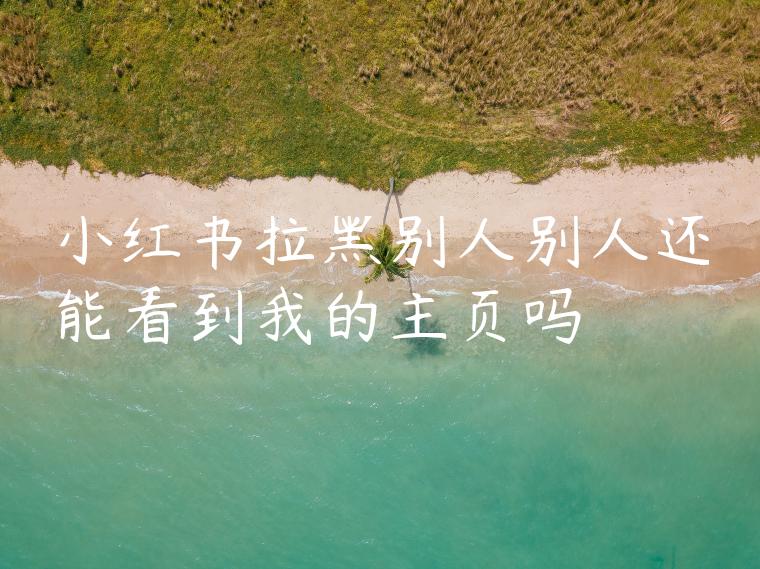 小红书拉黑别人别人还能看到我的主页吗