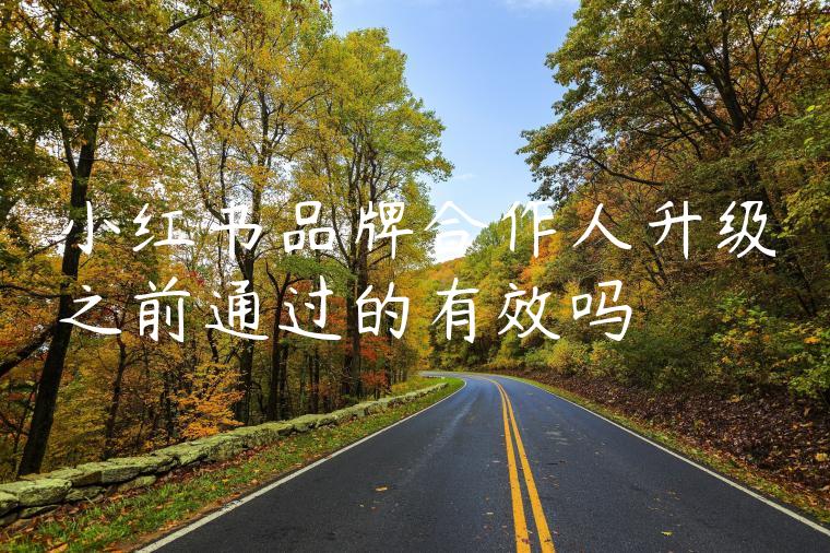 小红书品牌合作人升级之前通过的有效吗 小红书品牌合作人升级之前通过的有效吗