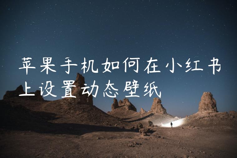 苹果手机如何在小红书上设置动态壁纸