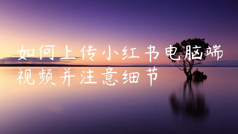 如何上传小红书电脑端视频并注意细节 如何上传小红书电脑端视频并注意细节