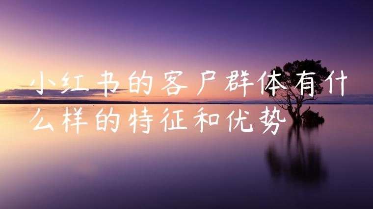 小红书的客户群体有什么样的特征和优势
