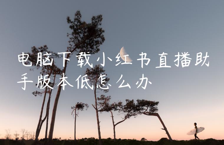 电脑下载小红书直播助手版本低怎么办 电脑下载小红书直播助手版本低怎么办