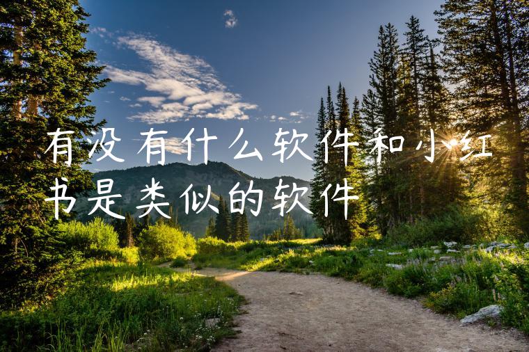 有没有什么软件和小红书是类似的软件