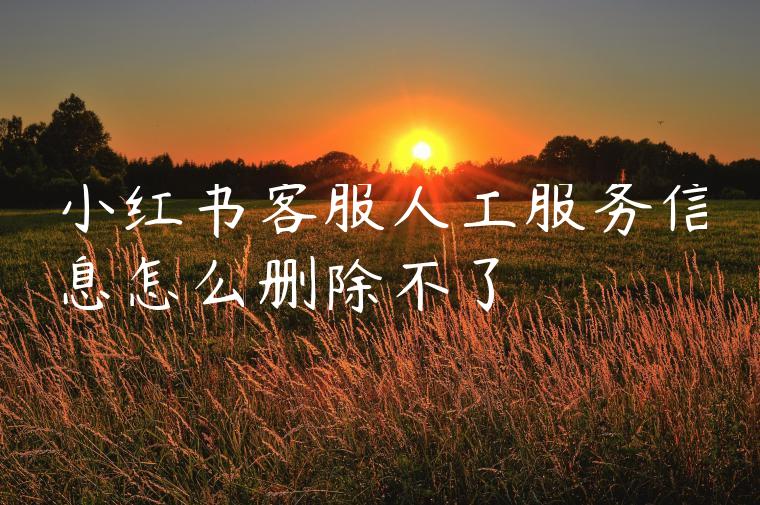 小红书客服人工服务信息怎么删除不了